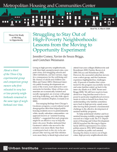 Struggling to Stay Out of High-Poverty Neighborhoods: Lessons from the Moving to