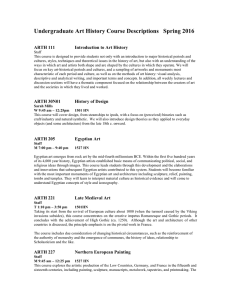 Undergraduate Art History Course Descriptions   Spring 2016  ARTH 111