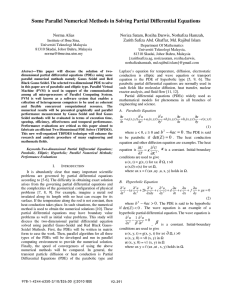 Some Parallel Numerical Methods in Solving Partial Differential Equations Norma Alias