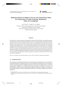 Radiation-induced Grafting of Styrene onto Polyethylene Films