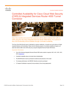 Controlled Availability for Cisco Cloud Web Security