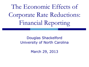 The Economic Effects of Corporate Rate Reductions: Financial Reporting