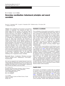 Governing coordination: behavioural principles and neural correlates