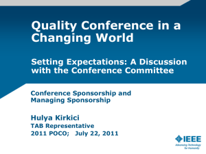 Quality Conference in a Changing World Setting Expectations: A Discussion