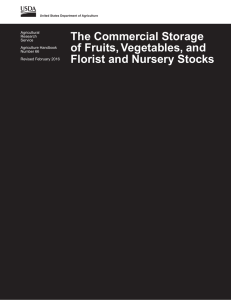 The Commercial Storage of Fruits, Vegetables, and Florist and Nursery Stocks Agricultural