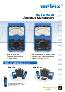 Analogue Multimeters MX 1 &amp; MX 2B