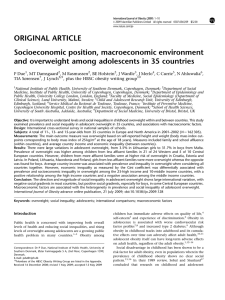 ORIGINAL ARTICLE Socioeconomic position, macroeconomic environment