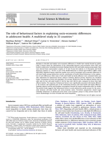 The role of behavioural factors in explaining socio-economic differences