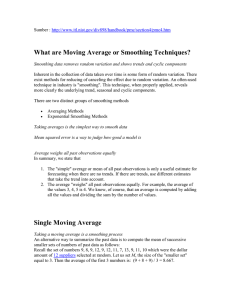 What are Moving Average or Smoothing Techniques?