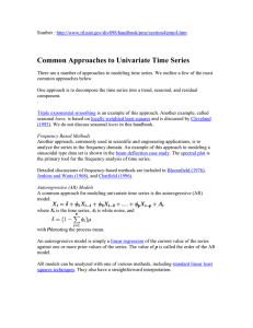 Common Approaches to Univariate Time Series