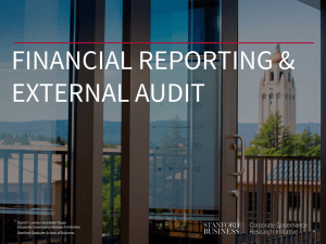 FINANCIAL REPORTING &amp; EXTERNAL AUDIT
