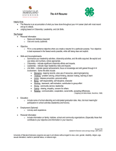 The 4-H Resume