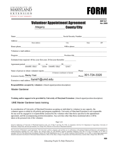 Volunteer Appointment Agreement ________________ County/City