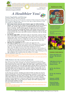 A Healthier You! Easter Egg Safety and Storage