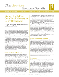 Older Americans’ Economic Security Rising Health Care