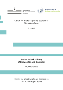 Center for Interdisciplinary Economics Discussion Paper 2/2015