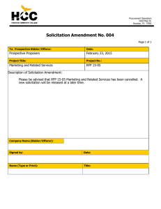 Solicitation Amendment No. 004