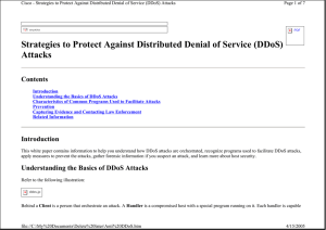 Strategies to Protect Against Distributed Denial of Service (DDoS) Attacks Contents