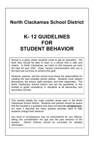 K- 12 GUIDELINES FOR STUDENT BEHAVIOR