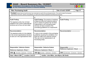 GIAS – Board Summary No. 15/2007 Overall Audit Statement