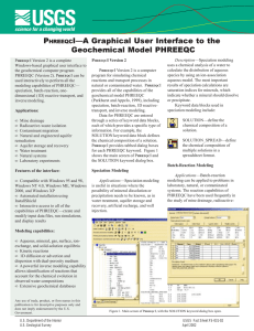 P I—A Graphical User Interface to the Geochemical Model PHREEQC HREEQC