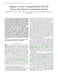 Ichnaea: A Low-overhead Robust WLAN Device-free Passive Localization System