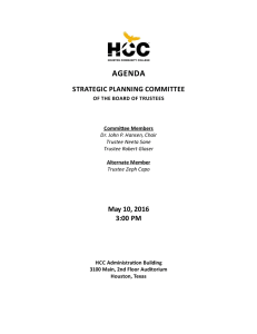 AGENDA STRATEGIC PLANNING COMMITTEE May 10, 2016 3:00 PM