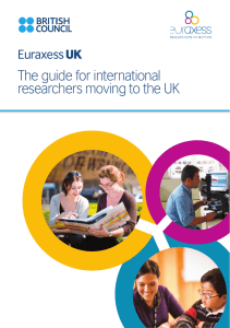 The guide for international researchers moving to the UK Euraxess UK