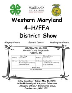 Western Maryland 4-H/FFA District Show