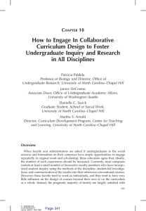 How to Engage In Collaborative Curriculum Design to Foster in All Disciplines
