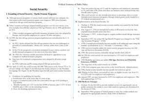 Social Security Political Economy of Public Policy
