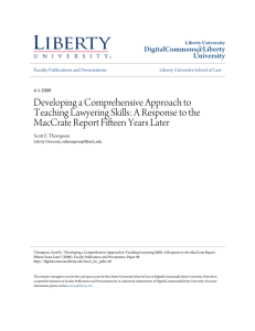 Developing a Comprehensive Approach to MacCrate Report Fifteen Years Later