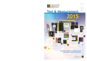 2015 Test &amp; Measurement Hand-held, field and laboratory test and measurement instruments