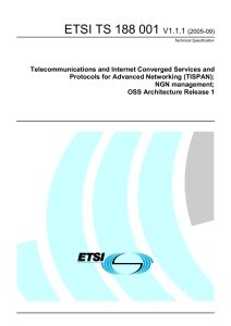 ETSI TS 188 001  V1.1.1