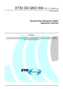 ETSI GS QKD 004  V1.1.1 Quantum Key Distribution (QKD);