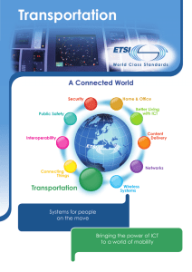 Transportation A Connected World Systems for people on the move