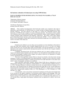 Malaysian Journal of Remote Sensing &amp; GIS, July, 2001, Vol.2