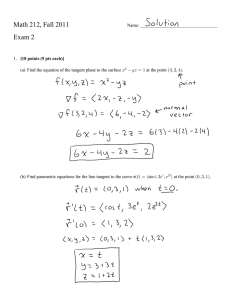 Math 212, Fall 2011 Exam 2