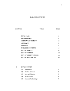 TABLE OF CONTENTS  CHAPTER TITLE