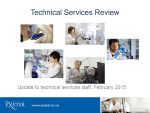 Technical Services Review Update to technical services staff, February 2015