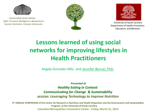 Lessons learned of using social networks for improving lifestyles in Health Practitioners
