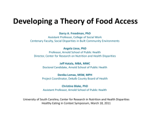 Developing a Theory of Food Access