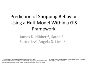 Prediction of Shopping Behavior Using a Huff Model Within a GIS Framework