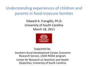 Understanding experiences of children and parents in food-insecure families