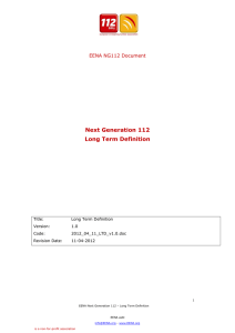 Next Generation 112 Long Term Definition  EENA NG112 Document