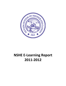 NSHE E-Learning Report 2011-2012