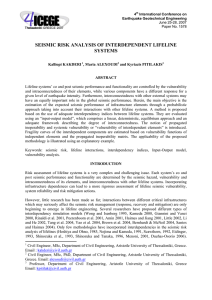 SEISMIC RISK ANALYSIS OF INTERDEPENDENT LIFELINE SYSTEMS