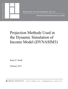 Projection Methods Used in the Dynamic Simulation of Income Model (DYNASIM3)