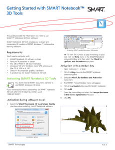 Getting Started with SMART Notebook™ 3D Tools