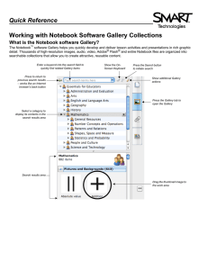 Quick Reference Working with Notebook Software Gallery Collections
